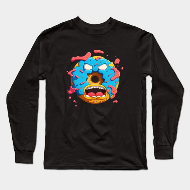 Angry Donut Long Sleeve T-Shirt by bmron